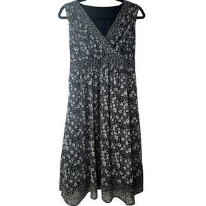 Boho Floral Medium Faux Wrap Dress